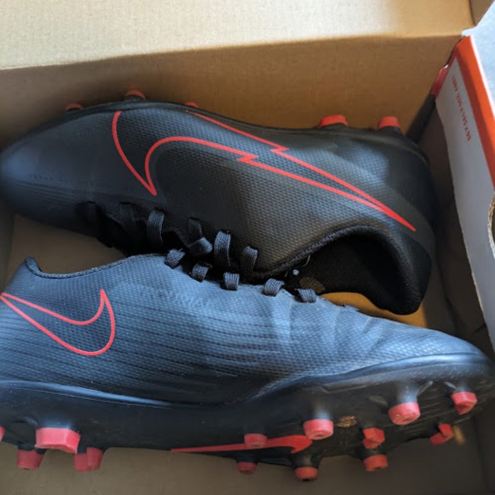 Black and Red Nike Cleats